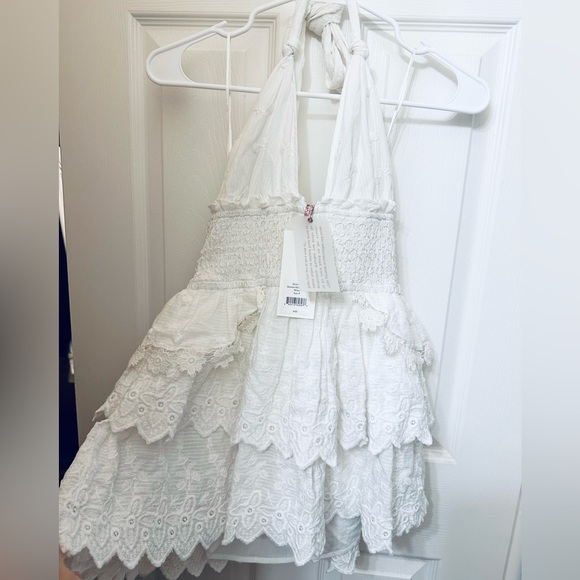 LoveShackFancy Deanna Halter Mini Dress - Picture 5 of 8